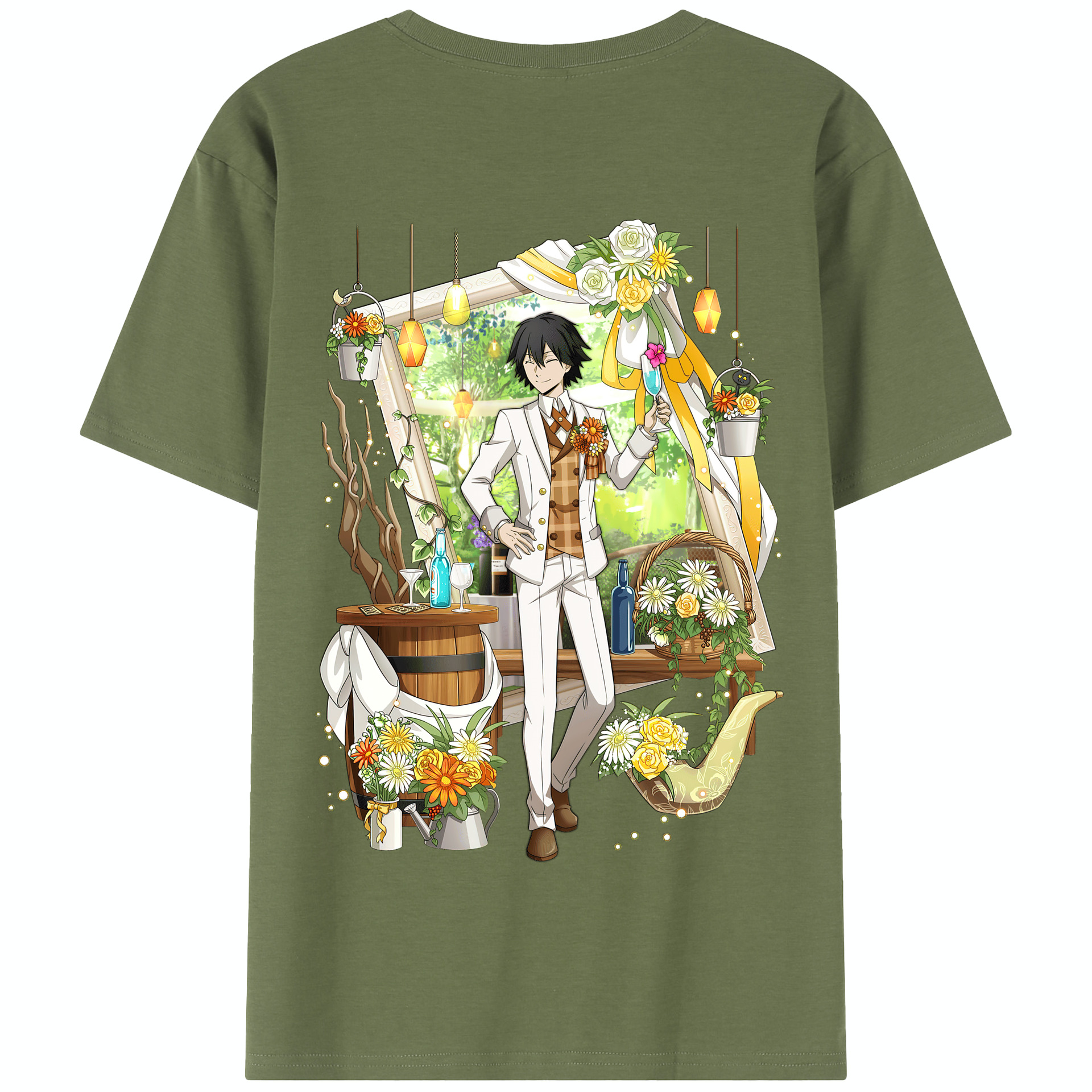（画像用） 文豪ストレイドッグス Bungo Stray Dogs 綿100％半袖Tシャツ（背面プリント）